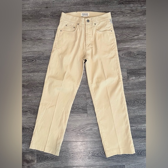 Versace Couture Vintage High Rise Pants in Cream - Picture 3 of 9